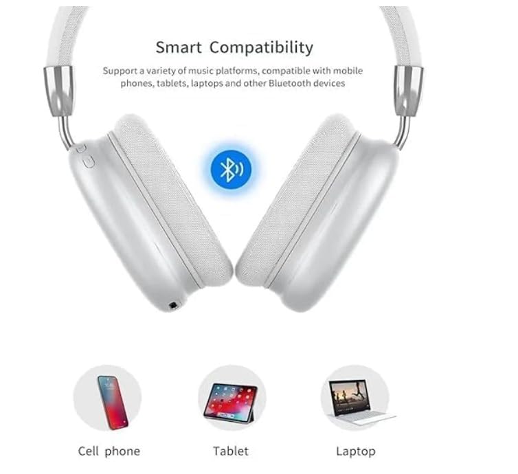 P9 Wireless Headphones – Bluetooth Over-Ear Headset with Deep Bass, HiFi Stereo Sound, Noise Isolation, Built-in Mic, Foldable Design, Rechargeable Wireless Headphones