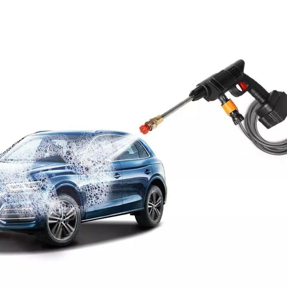 Wireless High Pressure Car Washer&Car Cleaning 48V Rechargeable Electric Pressure Washer Gun Machine Tool for Car,Bike,Gardening with Adjustable 3in1 Nozzle&5M Hose Pipe-* (1)