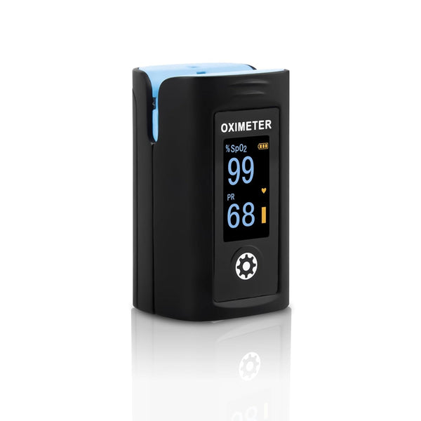 wewell Fingertip Pulse Oximeter SH-02 | Blood Oxygen Saturation and Heart Rate Monitor | SpO2 Oxygen Meter | Audio Visual Alarm and Respiratory Rate
