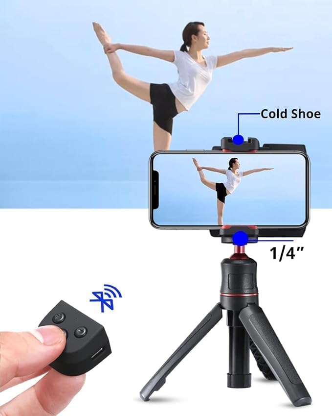 WeFly Q08 Gimbal Stabilizer for Smartphone with Extendable Bluetooth Selfie Stick and Tripod, Multifunction Remote 360 Degree Automatic Rotation, for iPhone/Android