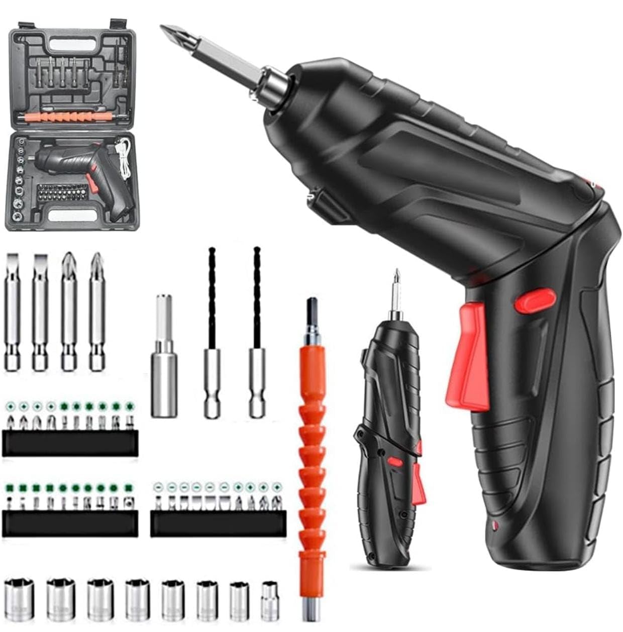 47 in 1 Electric Screwdriver| Cordless Drill Screwdriver Bits Set |Electric Portable Drill Driver Machine| Drill Screwdriver for Home Improvement| DIY Project