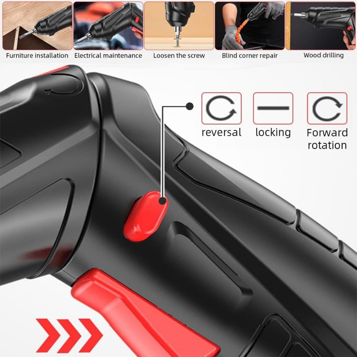 47 in 1 Electric Screwdriver| Cordless Drill Screwdriver Bits Set |Electric Portable Drill Driver Machine| Drill Screwdriver for Home Improvement| DIY Project