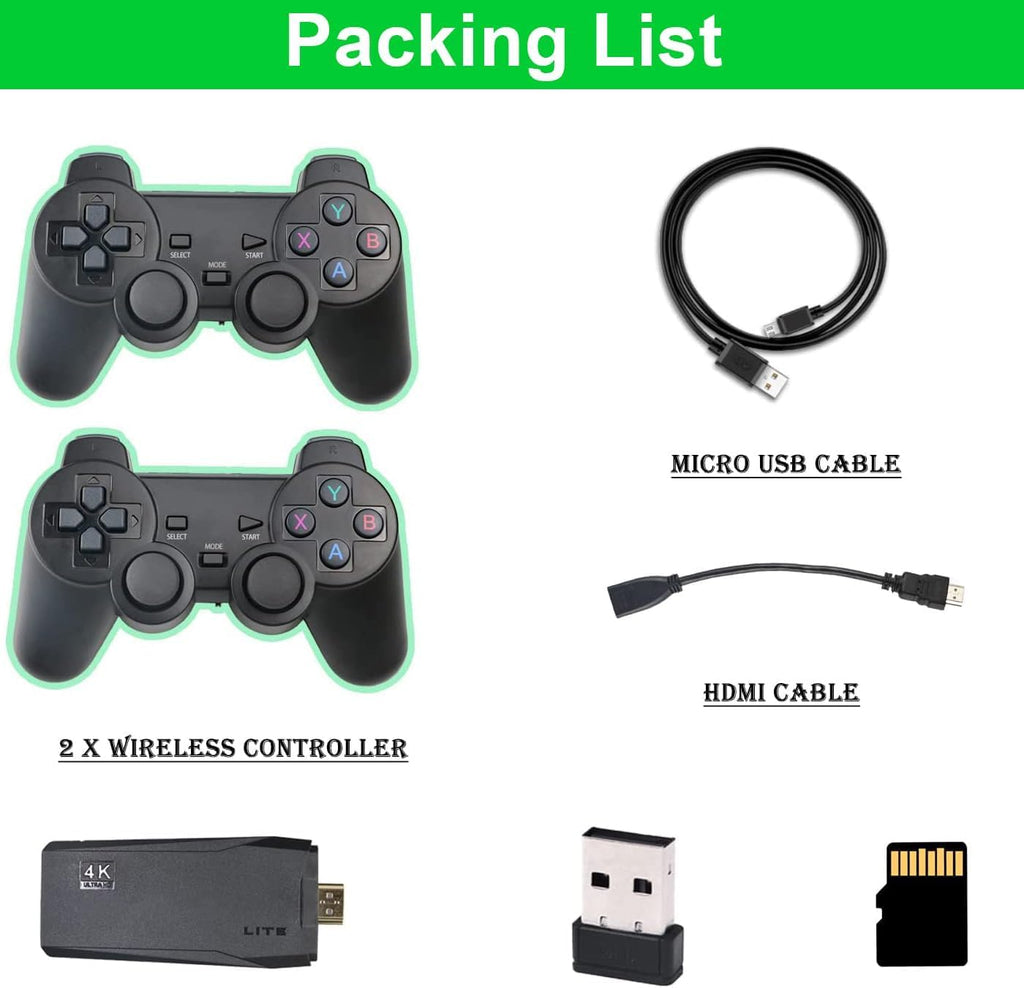 Retro Gaming Console  1080p  Game Set for 2 Player with 9Emulator
