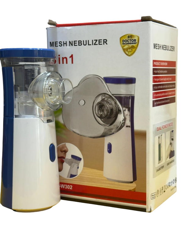 Battery Removal Portable Nebulizer Machine for Adults and Kids Travel and Household Use, Wireless Vaporizer Machine With Respiratory Mask, Handheld Mesh nebulizer for Breathing Problems, Dual Mode of Power supply