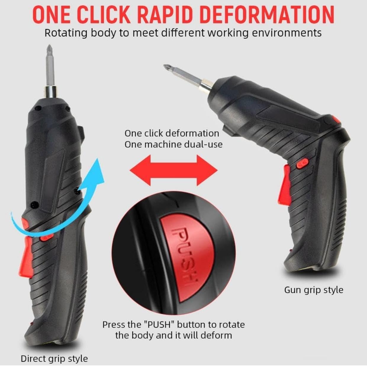 47 in 1 Electric Screwdriver| Cordless Drill Screwdriver Bits Set |Electric Portable Drill Driver Machine| Drill Screwdriver for Home Improvement| DIY Project