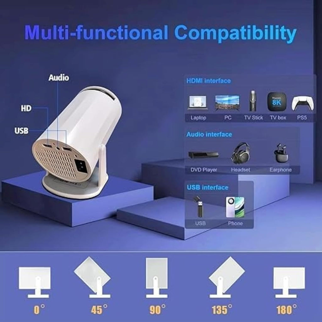 Smart Projector with Android 11 HD  1080P 4k