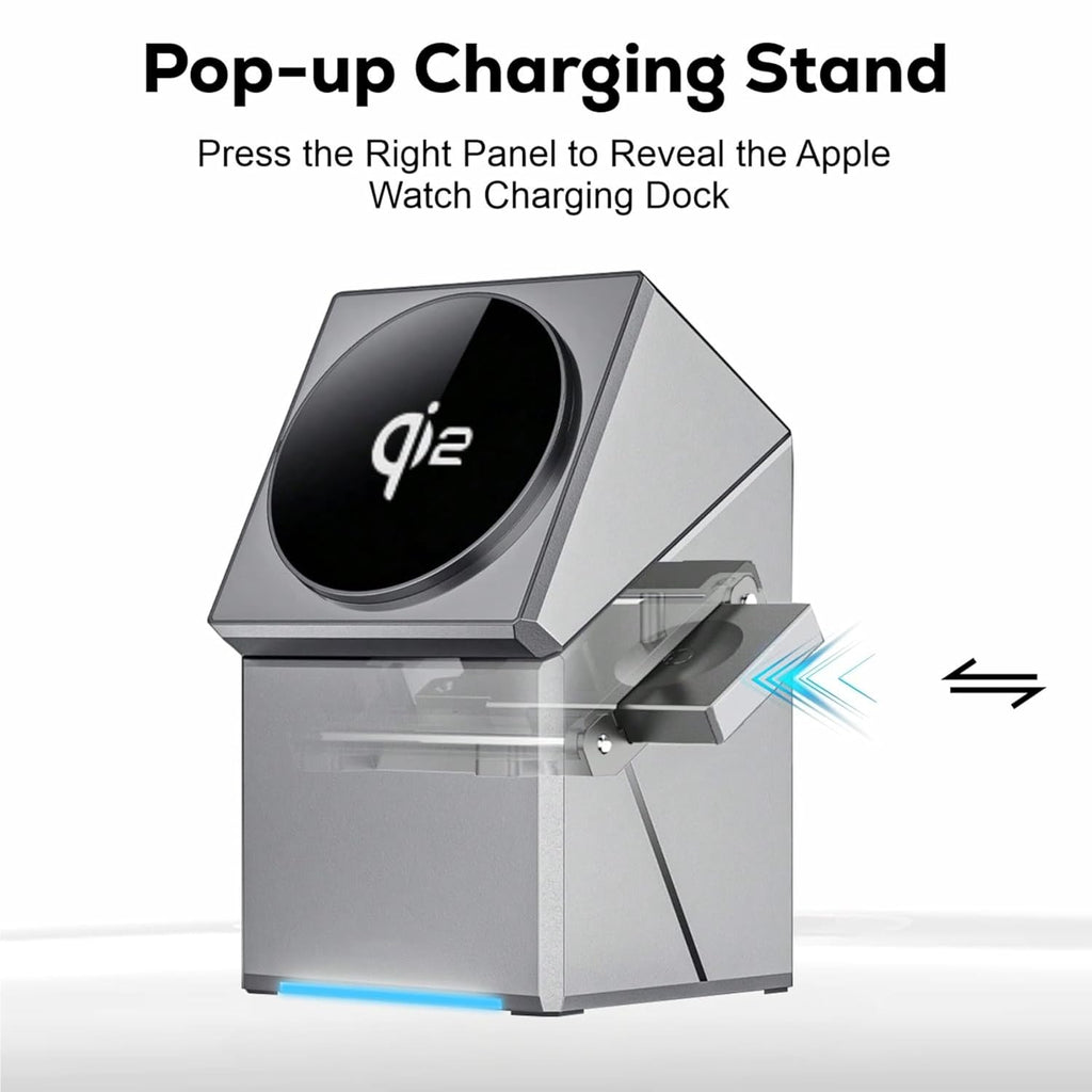 Qi2 Certified 3-in-1 Magnetic Mag-Safe Wireless Charging