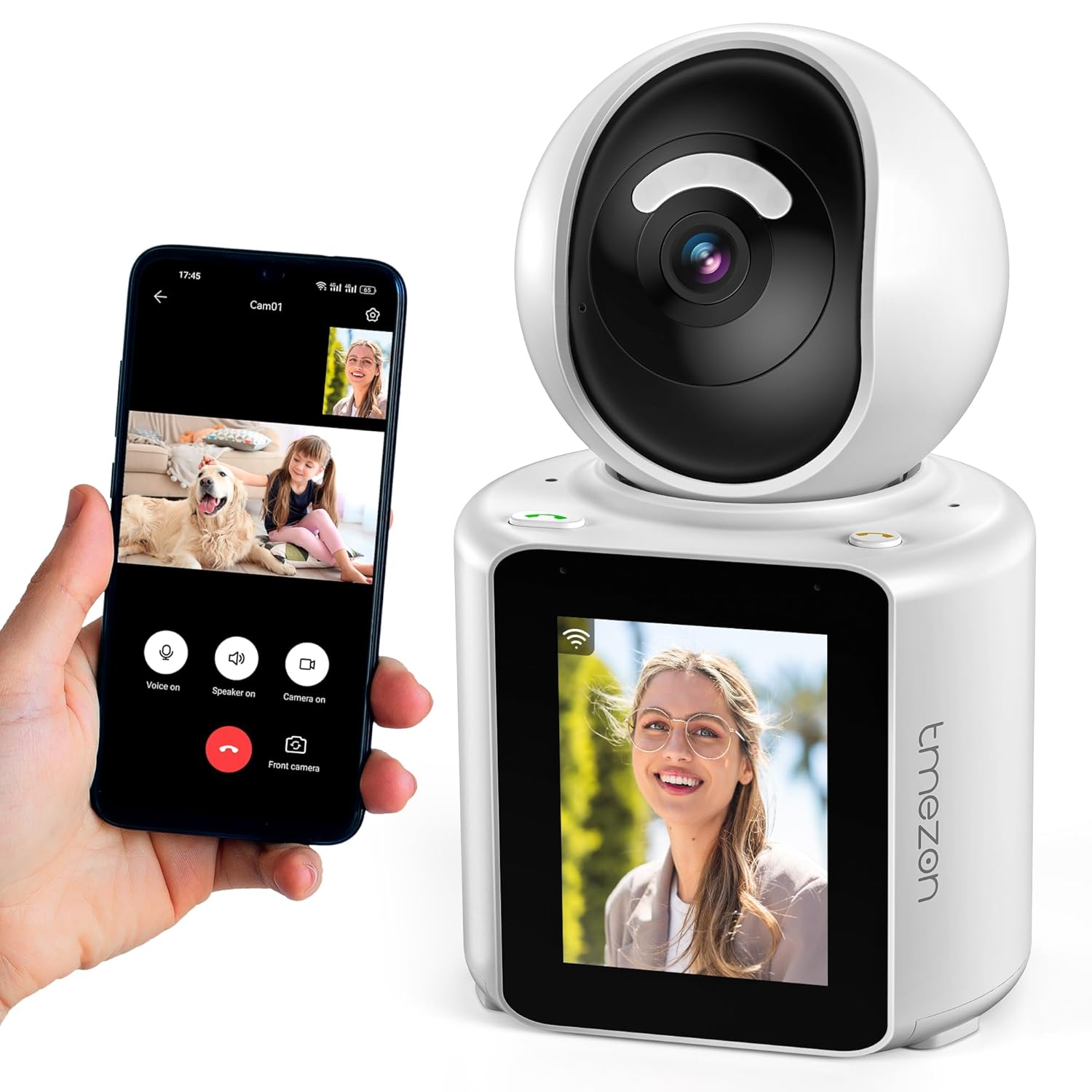 TMEZON Video Camera Indoor Two Way Wireless Security Camera Monitor 1080P with Phone app