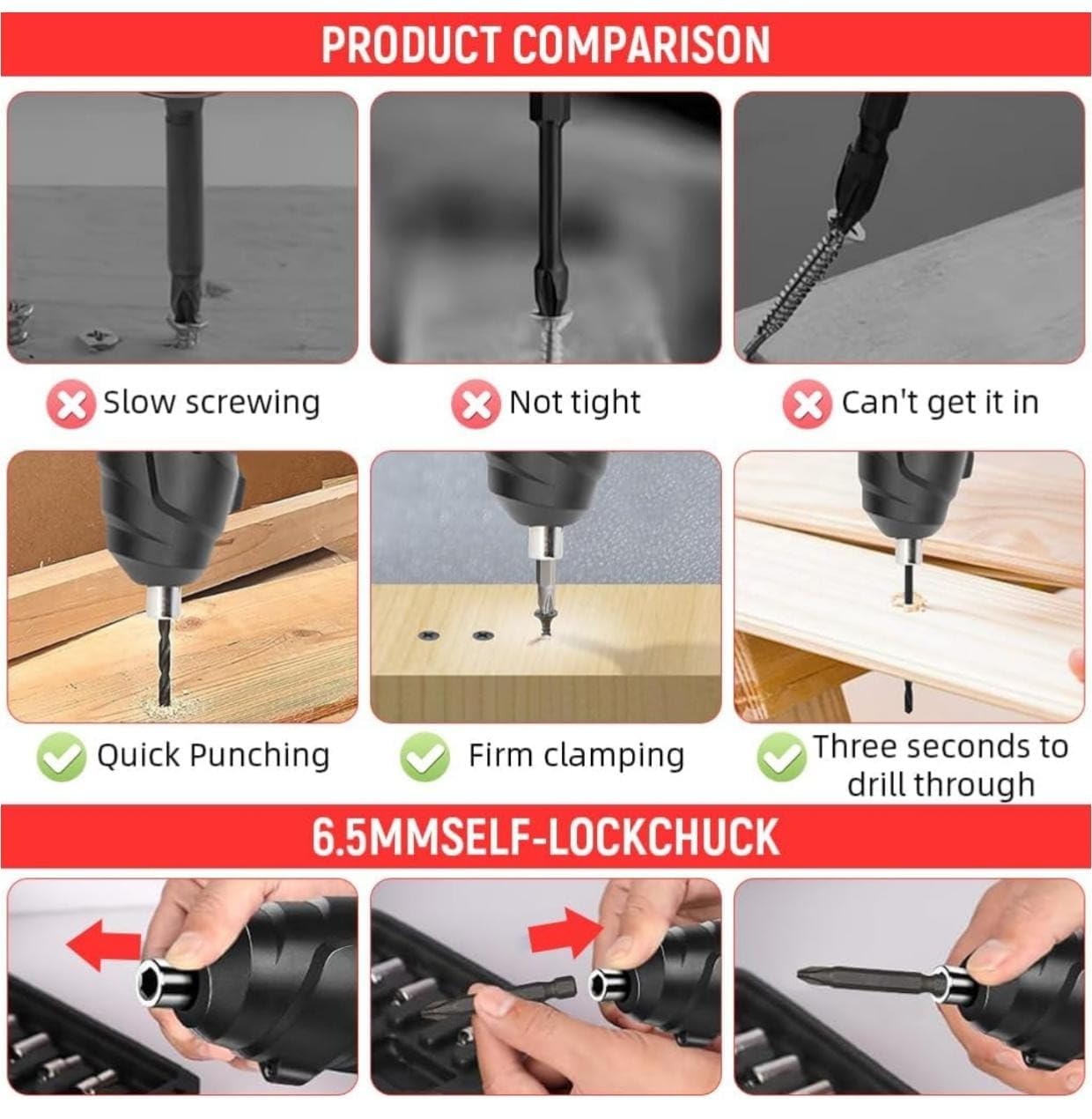 47 in 1 Electric Screwdriver| Cordless Drill Screwdriver Bits Set |Electric Portable Drill Driver Machine| Drill Screwdriver for Home Improvement| DIY Project