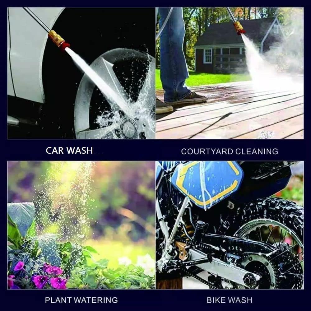 Wireless High Pressure Car Washer&Car Cleaning 48V Rechargeable Electric Pressure Washer Gun Machine Tool for Car,Bike,Gardening with Adjustable 3in1 Nozzle&5M Hose Pipe-* (1)